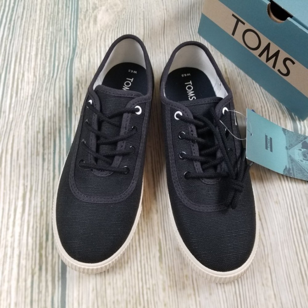 New TOM'S black comfort foam insoles sneakers - Picture 2 of 5